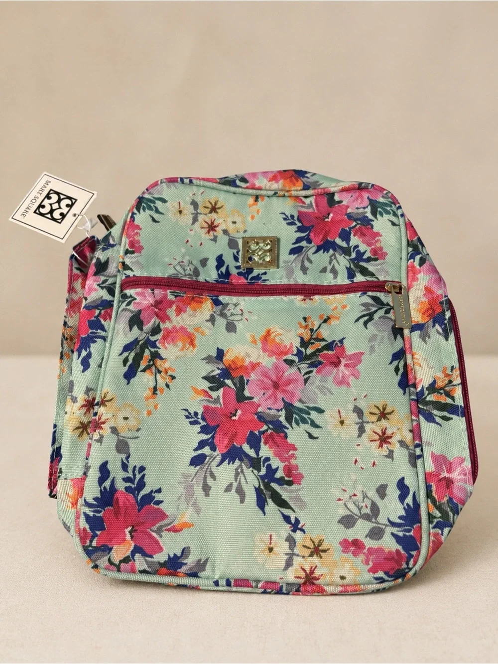 NWT Mary Square Happy Blooms Floral Zippered Bible Cover Case